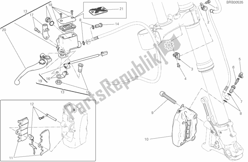 All parts for the Front Brake System of the Ducati Scrambler Flat Track PRO 803 2016